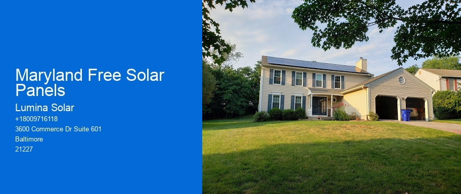 Maryland Free Solar Panels