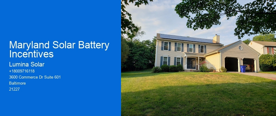 Maryland Solar Battery Incentives